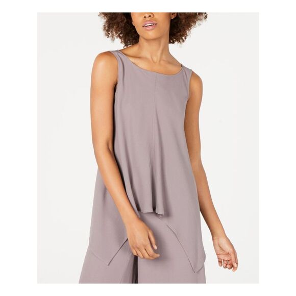 EILEEN FISHER Tops - EILEEN FISHER Womens Gray Sleeveless Jewel Neck Top XS